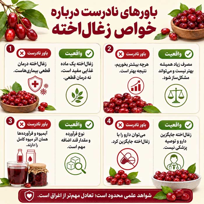 باورهای نادرست درباره خواص زغال‌اخته