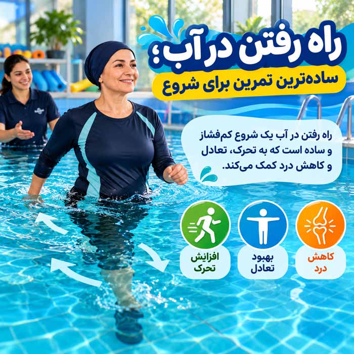 راه رفتن در آب؛ ساده‌ترین تمرین برای شروع