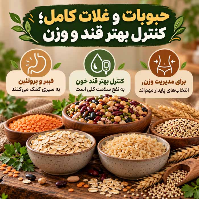 غذاهای مفید برای سلامت جنسی؛ خوراکیهای مؤثر برای عروق، انرژی و عملکرد بهتر حبوبات و غلات کامل؛ کنترل بهتر قند و وزن