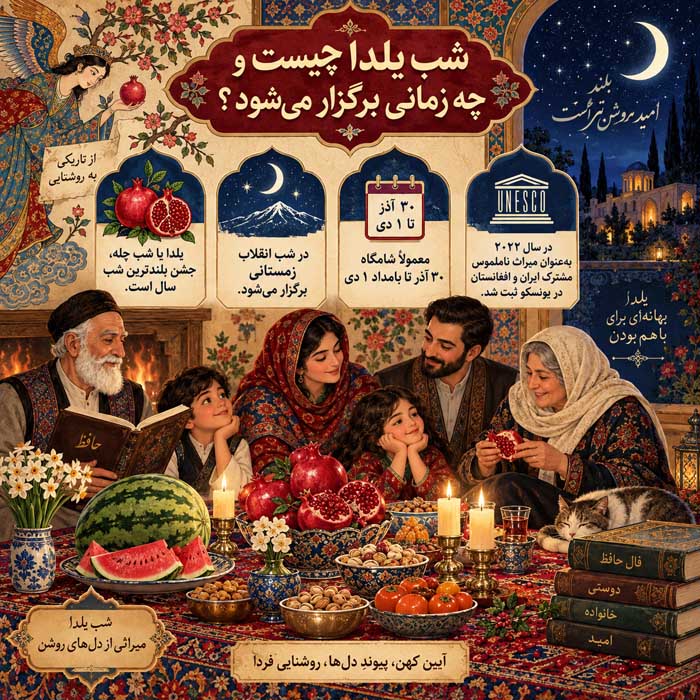 شب یلدا چیست و چه زمانی برگزار می‌شود؟