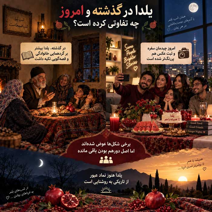 یلدا در گذشته و امروز چه تفاوتی کرده است؟