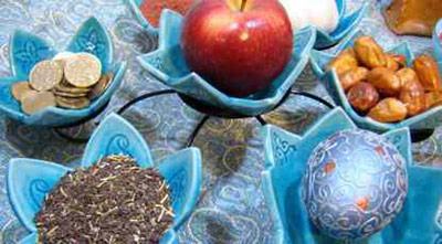 تزئین سفره هفت سین سفالی 93