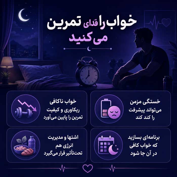 ۶. خواب را فدای تمرین می‌کنید