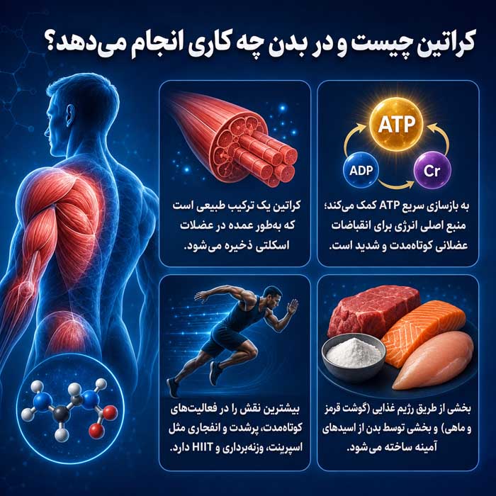 کراتین چیست و در بدن چه کاری انجام می‌دهد؟