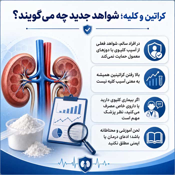 کراتین و کلیه؛ شواهد جدید چه می‌گویند؟