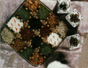 تزیین حلیم بادمجان برای سفره افطار ماه رمضان