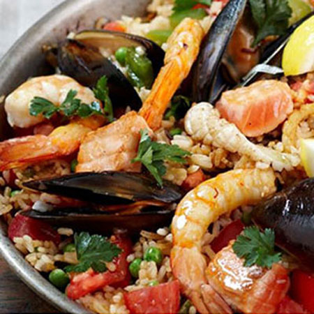 طرز تهیه میگو پلو و سبزیجات