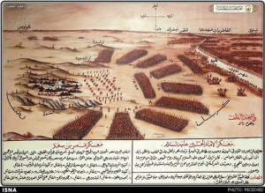 عکس آرایش یاران امام حسین (ع) در کربلا و سپاه یزید عکس آرایش یاران امام حسین (ع) در کربلا و سپاه یزید