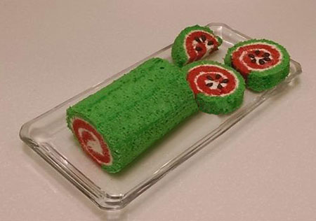 دسر مجلسی رولت هندوانه برای شب یلدا