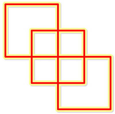 تست هوش تصویری پیدا کردن مسیر بین مربع ها