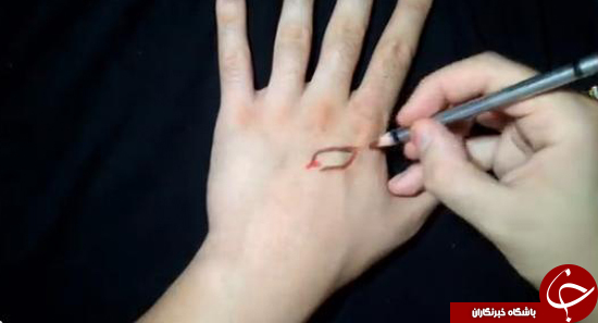 عکس از نقاشی جالب روی دست که باعث خطای دید می شود عکس از نقاشی جالب روی دست که باعث خطای دید می شود