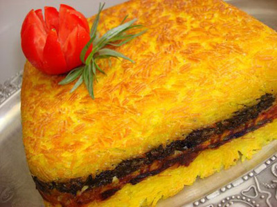 طرز تهیه ته چین مرغ و بادمجان