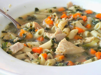 طرز تهیه سوپ پاستا و مرغ