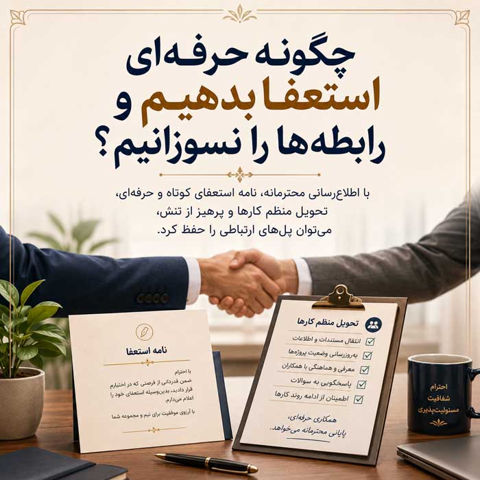 چه موقع از کار استعفا بدهیم؟ نشانههای زمان مناسب استعفا و راه خروج حرفهای چگونه حرفهای استعفا بدهیم و رابطهها را نسوزانیم؟