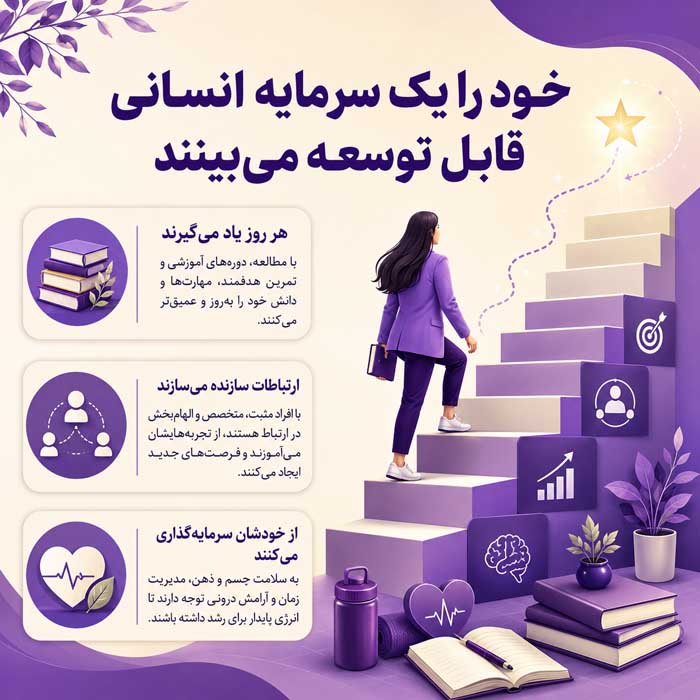 ثروتمندان در مورد خود چگونه فکر می کنند؟؛ نگاه به پول، ریسک و زمان؛ تفاوت واقعیت با کلیشههای موفقیت خود را یک سرمایه انسانی قابل توسعه میبینند