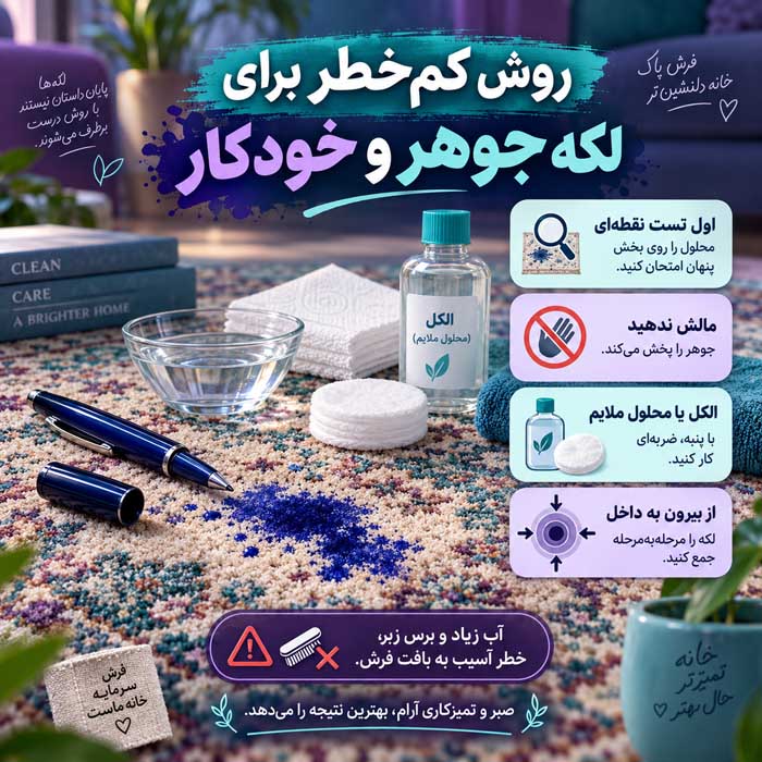 روش کم‌خطر برای لکه جوهر و خودکار
