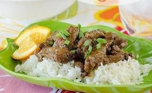 طرز تهیه خوراک گوشت با سس پرتقال و برنج طرز تهیه خوراک گوشت با سس پرتقال و برنج