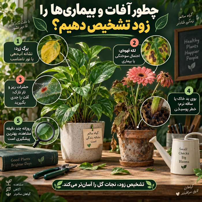 روشهای نگهداری بیشتر از انواع گل؛ نگهداری گل شاخهبریده و گلدانی؛ نکات مراقبت در خانه چطور آفات و بیماریها را زود تشخیص دهیم؟