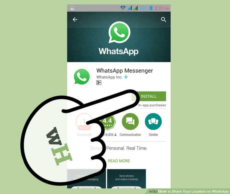 نحوه به اشتراک گذاری موقعیت مکانی توسط واتس اپ