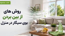 روش های از بین بردن بوی سیگار در منزل؛ ۱۰ روش مؤثر برای حذف دود از پرده، مبل و دیوار روش های از بین بردن بوی سیگار در منزل