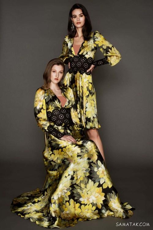 مدل لباس مجلسی زنانه در رنگ های قرمز و مشکی