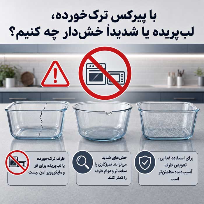 ظرفهای پیرکس را چگونه بشوییم؟ پاک کردن چربی و غذای سوخته بدون خط و شوک حرارتی با پیرکس ترکخورده، لبپریده یا شدیداً خشدار چه کنیم؟