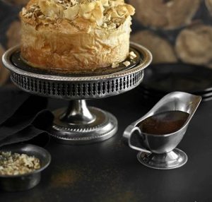طرز تهیه چیزکیک باقلوا مجلسی خوشمزه به روش قنادی