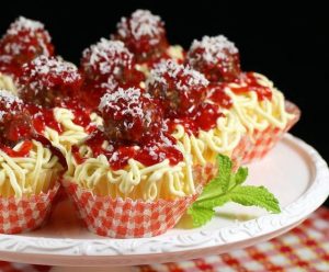 طرز تهیه کاپ کیک اسپاگتی طرز تهیه کاپ کیک اسپاگتی