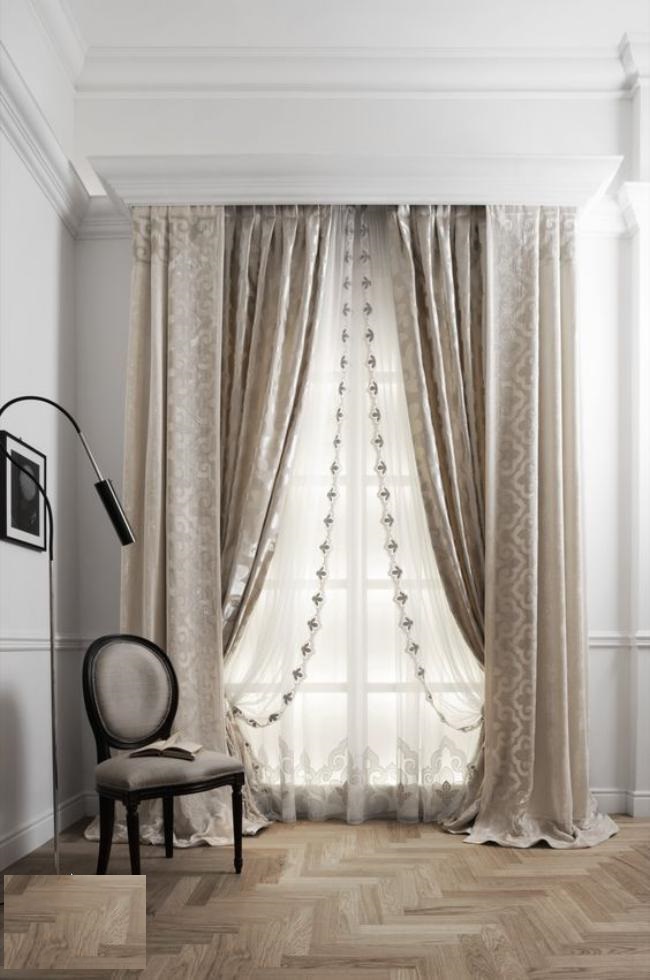 شیک ترین مدل پرده سلطنتی حریر و گیپور 2019 و 98