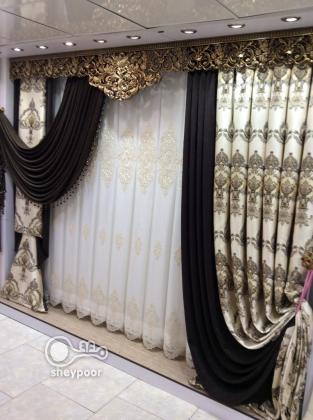 شیک ترین مدل پرده سلطنتی حریر و گیپور 2019 و 98