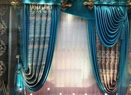 شیک ترین مدل پرده سلطنتی حریر و گیپور 2019 و 98