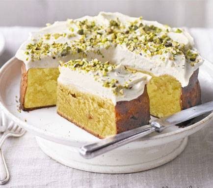 طرز تهیه کیک هلو با شکلات سفید