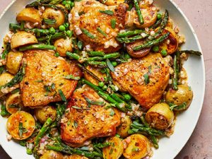 طرز تهیه ساق مرغ را با سبزیجات غذایی بسیار خوشمزه