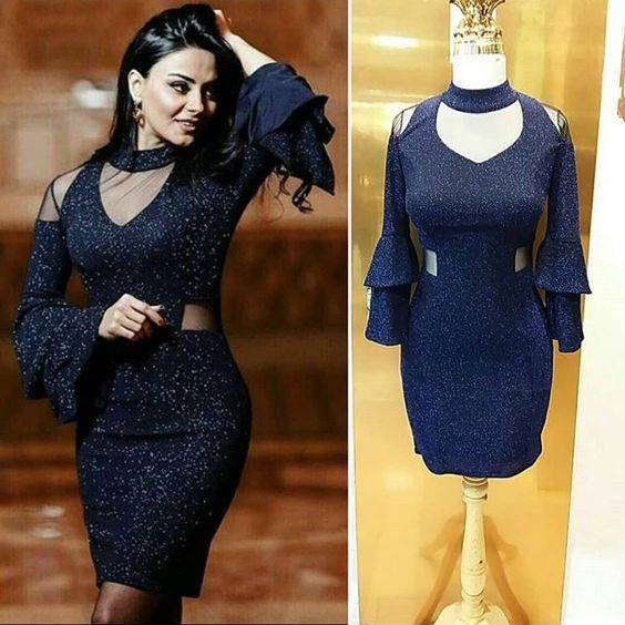 مدل لباس مجلسی لمه و شنی در انواع رنگ و طرح + تصویر