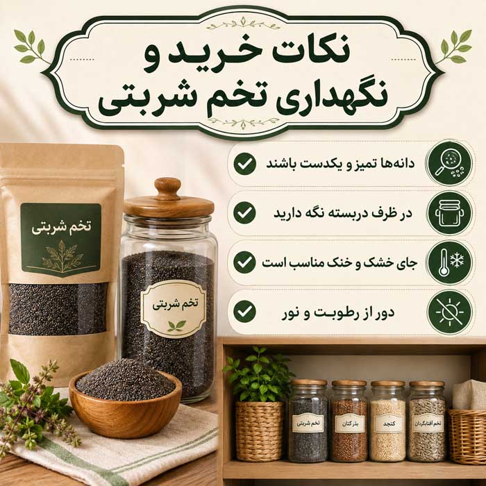 نکات خرید و نگهداری تخم شربتی