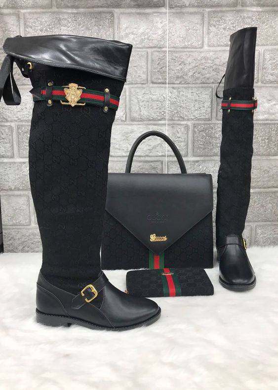 ست کیف و بوت ساق بلند زنانه