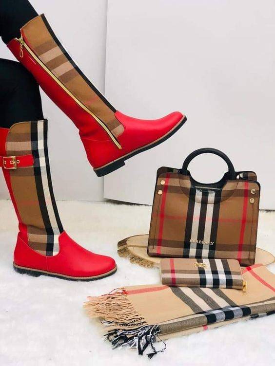 ست کیف و بوت ساق بلند زنانه