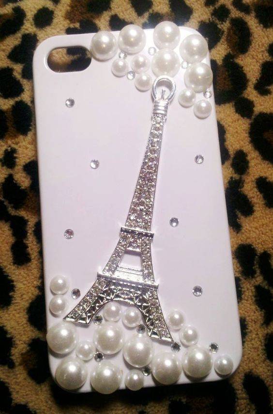 مدل های تزیین قاب گوشی | تزیین قاب گوشی دخترانه با نگین و مروارید زیبا