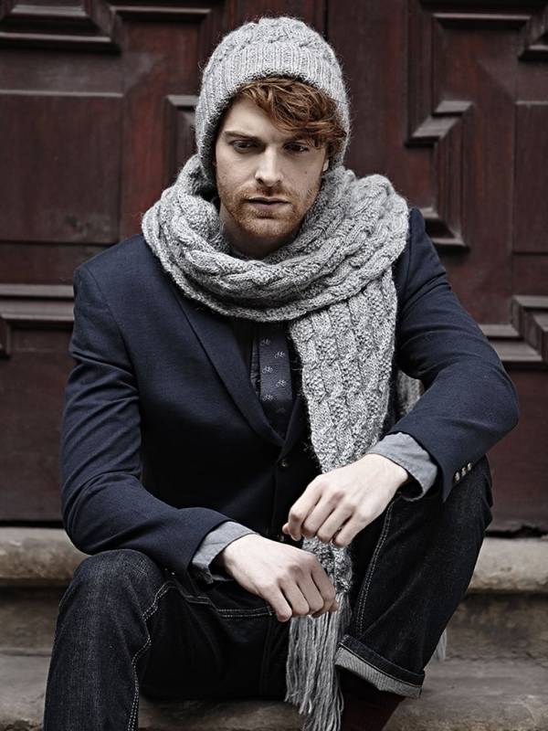 کلاه بافت مردانه مدل شل و نقاب دار 