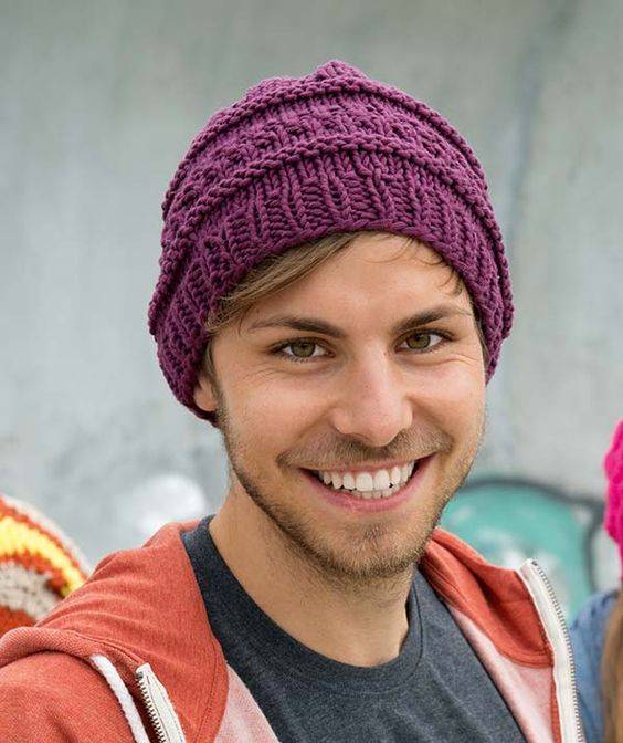 کلاه بافت مردانه مدل شل و نقاب دار 