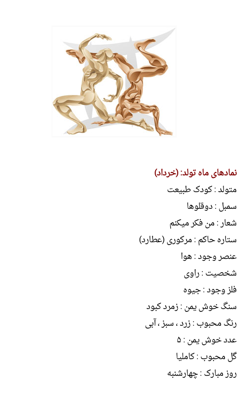 نماد ماه های سال