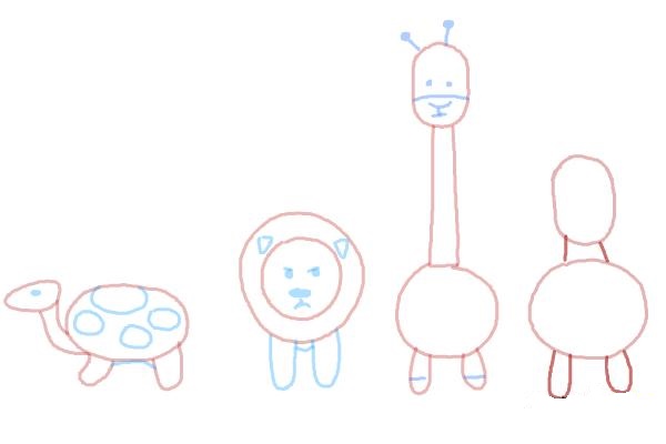 نقاشی کودکانه حیوانات