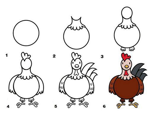 نقاشی کودکانه حیوانات