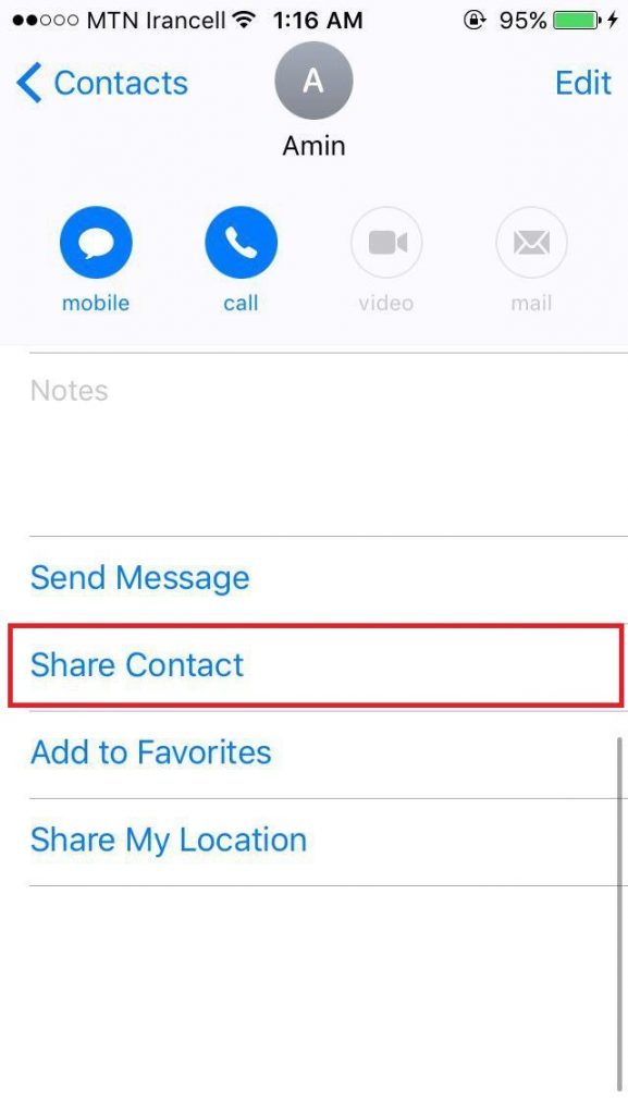 آموزش انتقال مخاطبین در تلفن های هوشمند