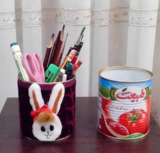 ساخت کاردستی با قوطی رب و گوجه فرنگی