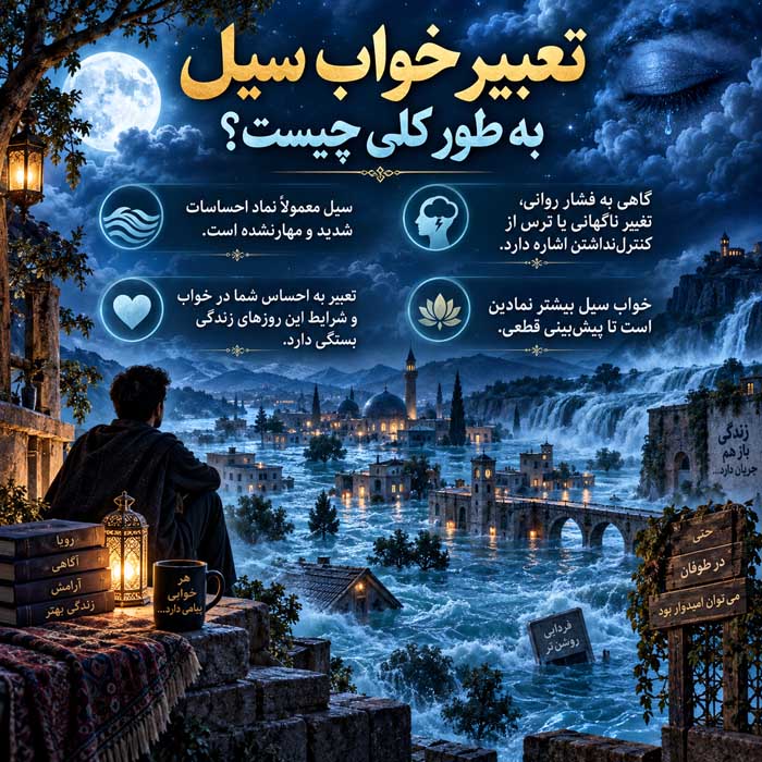 تعبیر خواب سیل؛ معنی آبگرفتگی خانه و آب گلآلود؛ فرار یا گرفتار شدن در سیلاب تعبیر خواب سیل به طور کلی چیست؟