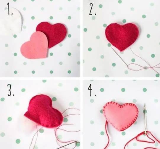 آموزش ساخت قلب با نمد