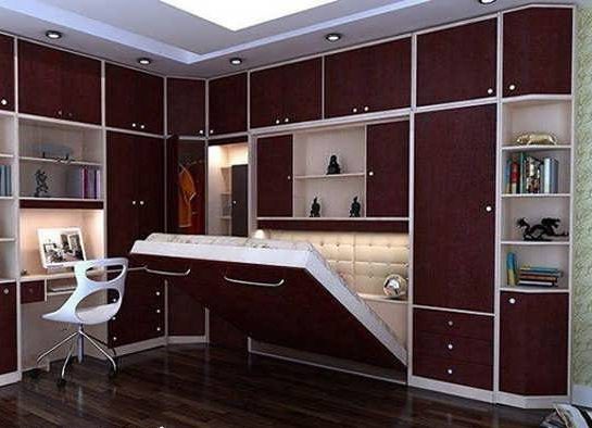 مدل تخت خواب تاشو دیواری