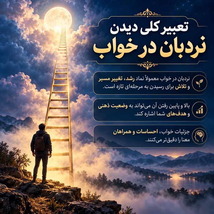 تعبیر کلی دیدن نردبان در خواب