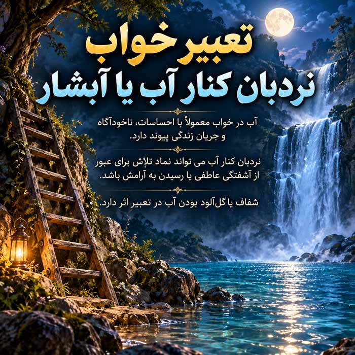 تعبیر خواب نردبان کنار آب یا آبشار